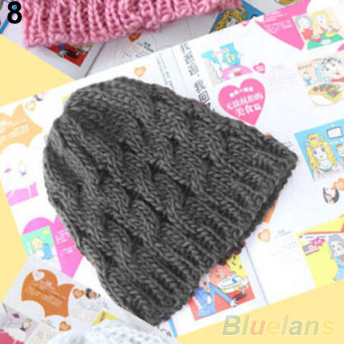 Winter Knitted Crochet Wool Hat (5 colors)