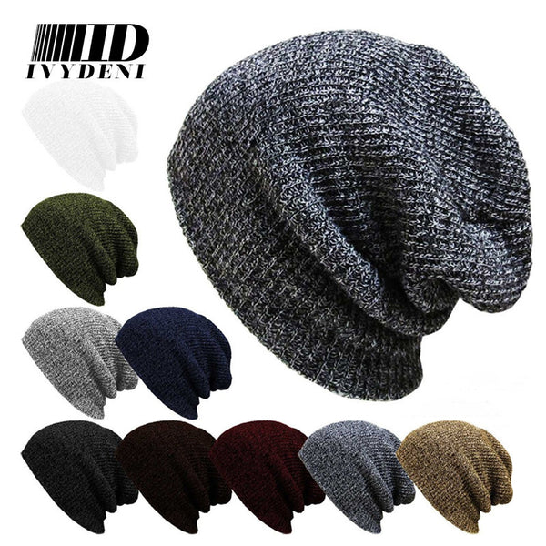 Winter Wool Knitted Beanie Hat (7 colors)